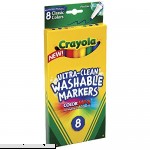 Crayola Ultra-Clean Washable Markers Color Max Fine Line Classic Colors 8 Ea Pack of 3 Pack of 3